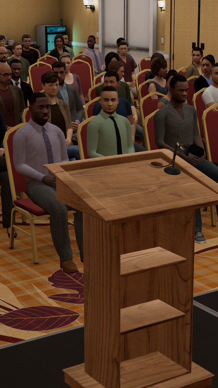 Presentation practice scenario