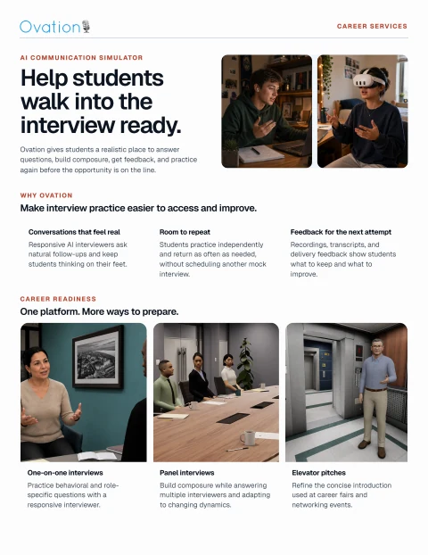 First page of Career Services Overview