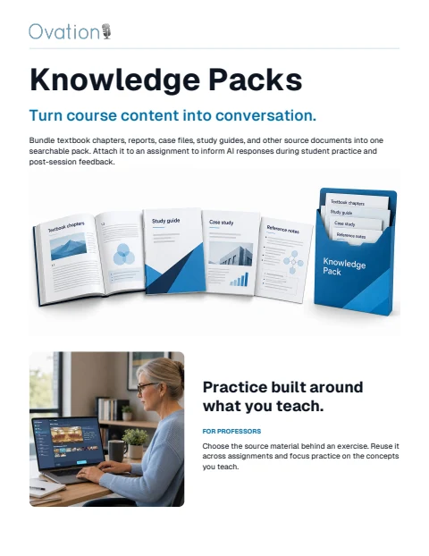 First page of Knowledge Packs Overview